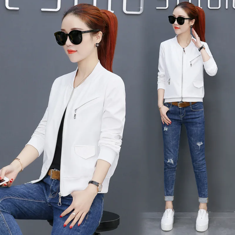 

Spring New Style Coat Women's 2019 Short Versatile Casual Jacket Korean-style Slim Fit Significantly Higher Short Baseball Unifo