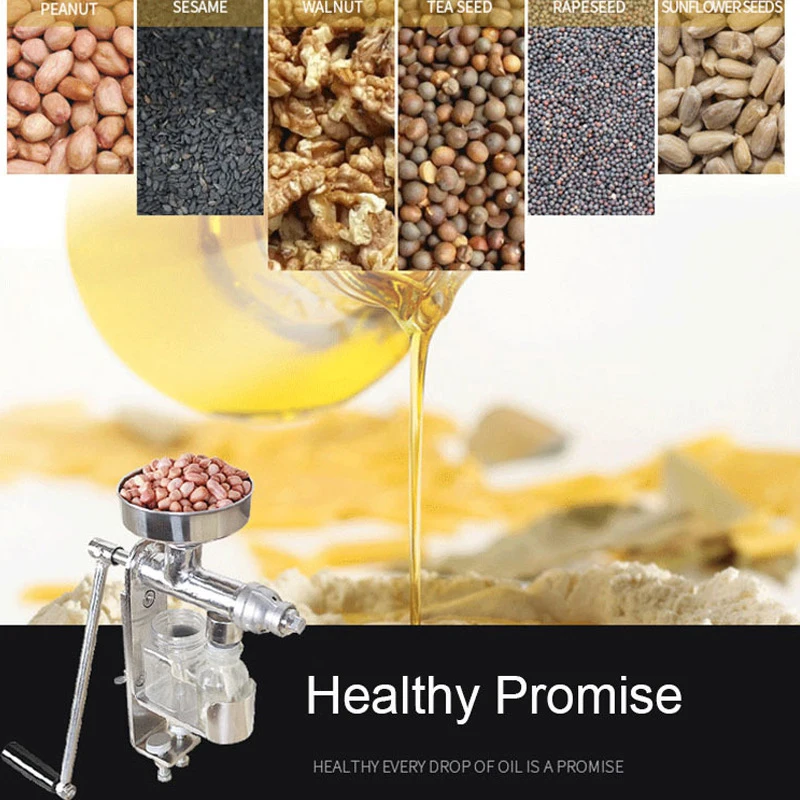 Stainless Steel Oil Press Machine Manual Oil Press Machine Peanut Oil Olive Oil Nut Seed Oil Press 4
