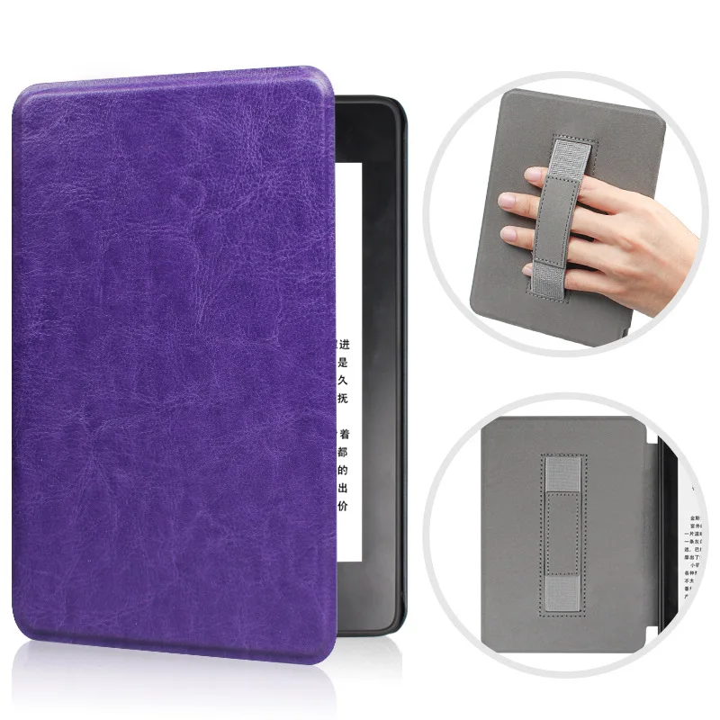 Из искусственной кожи чехол для Kindle Paperwhite 4 смарт-чехол с держателем для Kindle Paperwhite 10th Gen - Цвет: purple