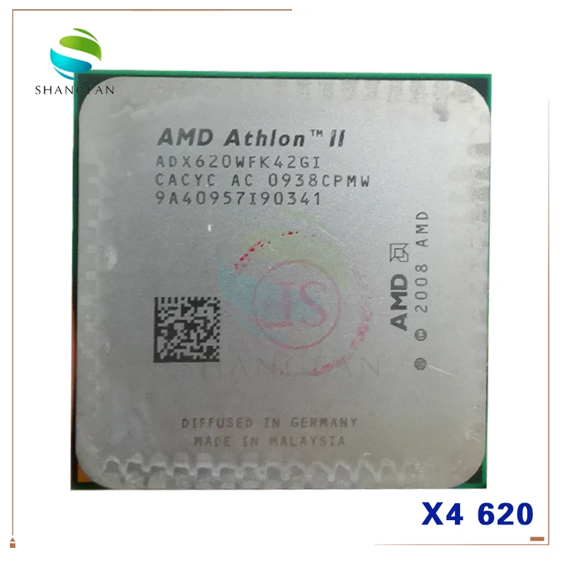 Четырехъядерный процессор AMD Athlon X4 620 2 6 ГГц ADX620WFK42GI 95 Вт разъем AM3 938pin|amd athlon x4|athlon