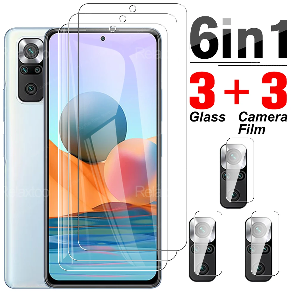 Vetro Temperato 6 In 1 Per Xiaomi Redmi Note 10S 10 Pro Pellicola Protettiva Per Schermo A Copertura Totale Per Vetro Reme Redmi Note10