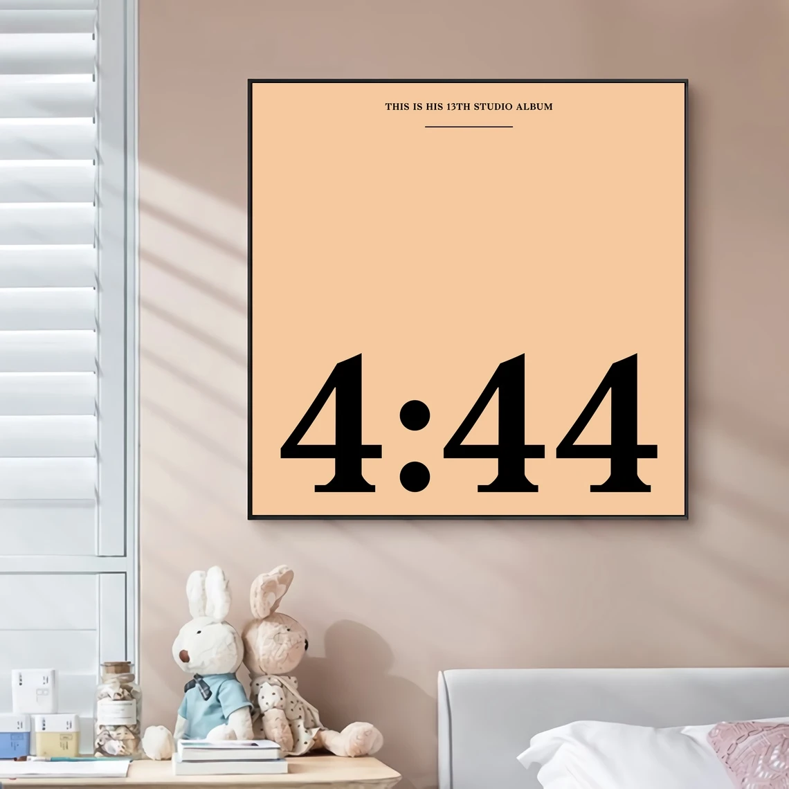 

Чехол для альбома музыки Jay-Z 4:44, холст, постер, рэп-звезда, поп-рок-певец, настенная живопись, художественное украшение (без рамки)