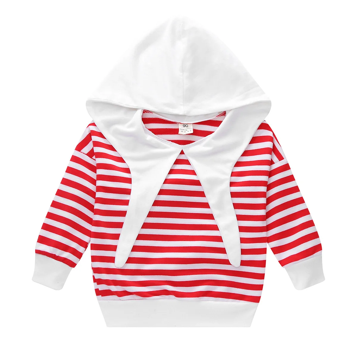SHUJIN Kids Chlothing/топы в полоску с капюшоном для девочек свитер Детская футболка и