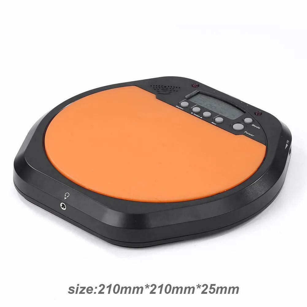 8 дюймов 2 в 1 Drum Dumb Pad Метроном ритм ЖК дисплей Diaplay цифровая практика начинающих ритм тренер счетчик электронный батарея питание
