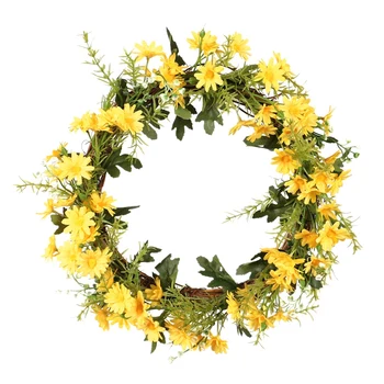 

Artificial Little Daisies Wreath Door Decoration Flower Arrangement Wreaths Wedding Hanging Ring Home Decor