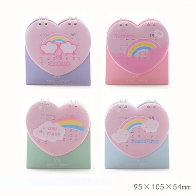 Lovely Rainbow Bridge Series Desk Calendar DIY Mini Portable Calendars Daily Schedule Planner.09-.12