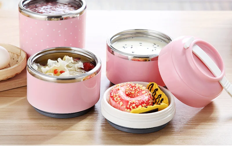 Portable Japanese Lunch Boxs Thermal Insulation Food Containers Stainless Steel Metal Plastic School Kids Bento Box Dinner Sets14
