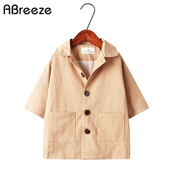 

New classic spring autumn children long outerwears european style boys&girls treanch coats 2-7 year color Khaki kids top clothes
