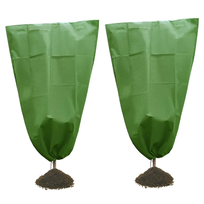 

TOP!-2Pack Heavy Duty Plant Cover Warm Worth Frost Protection Bag Frost Blanket for Shrubs Dwarf Trees Flower