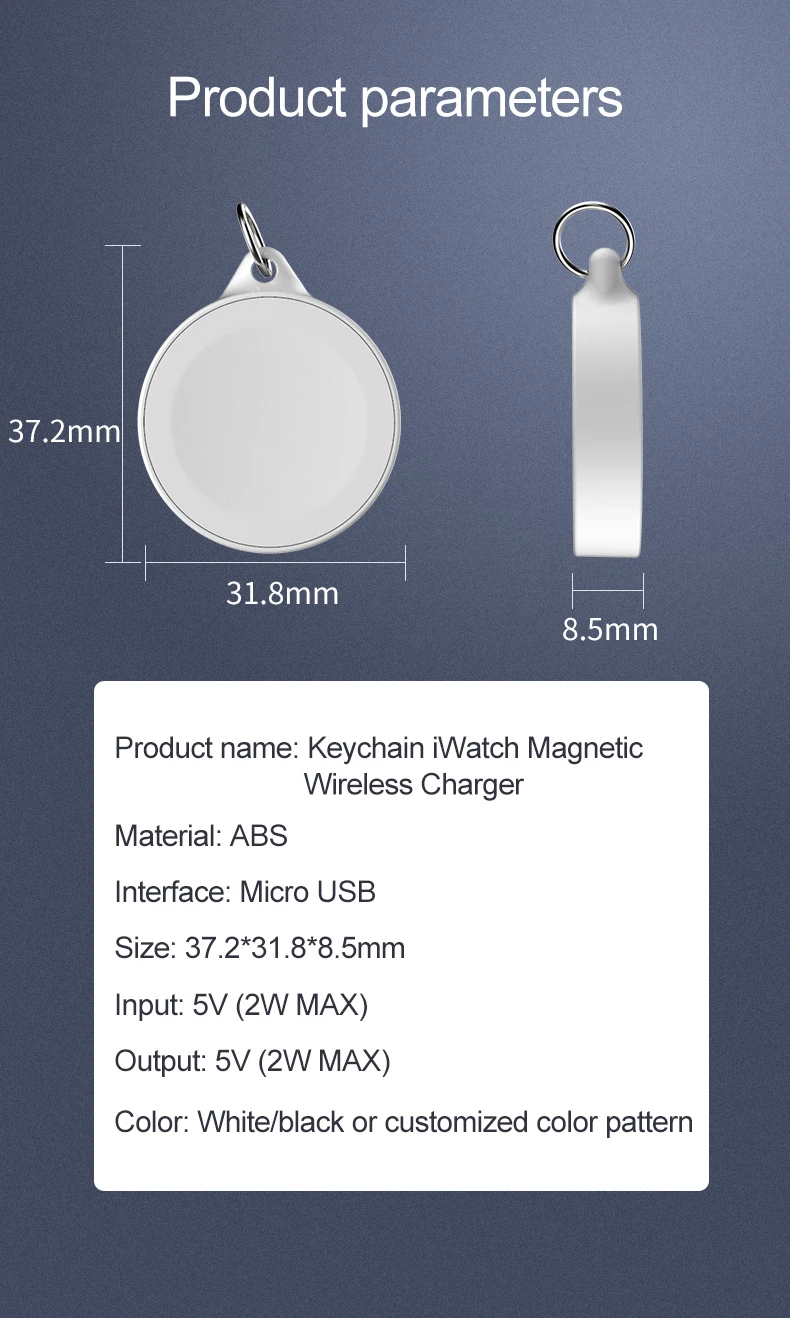 Внешний аккумулятор для Apple Watch 1 2 3 4 Беспроводное зарядное устройство power Bank 700 мАч портативный походный QI Беспроводная зарядная батарея