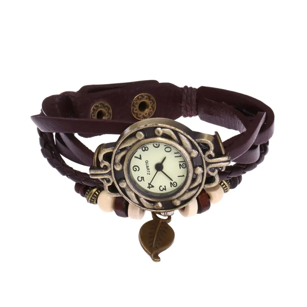 1 шт. часы браслет с листьями для девушек и женщин Relojes Mujer кварцевые наручные 2018