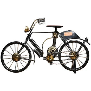 

Retro Wrought Iron Bicycle Motorcycle Crafts Small Furnishings Creative Home TV Cabinet Wine Cabinet Decorations
