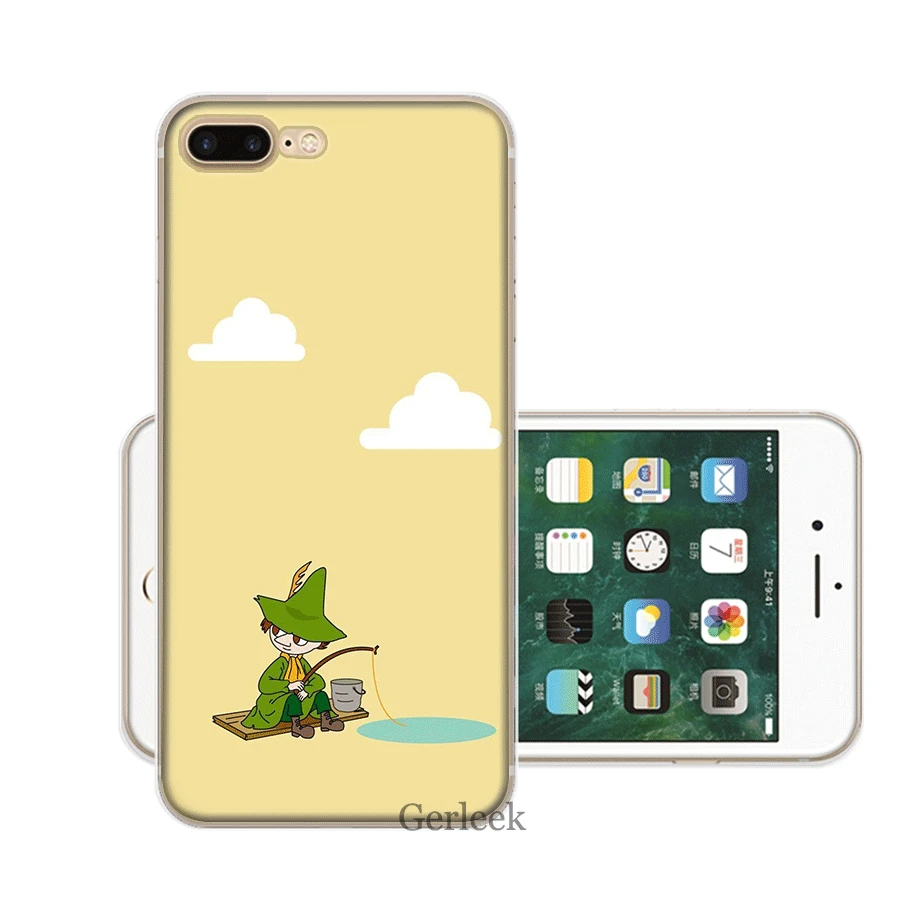 Чехол для мобильного телефона iPhone 11 Pro 6 6s 7 8 P Lus iPhone XR X XS Max 5 5S SE Shell Snufkin и Little My жесткий чехол