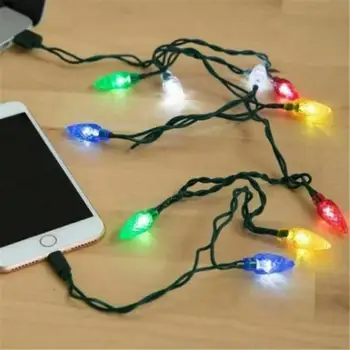 

LED Android Phone Charging Cable Merry Christmas Light LED USB Cable Charger Lighting Cord for Samsung for HTC for Android Phone
