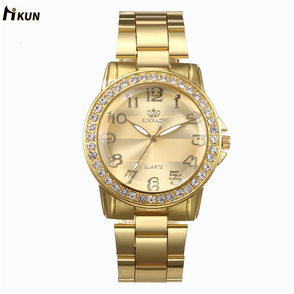 

Women watches Luxury Rhinestone Stainless Steel Quartz Watches Ladies Business Watch china Quartz Movement Relogio Feminino Hot