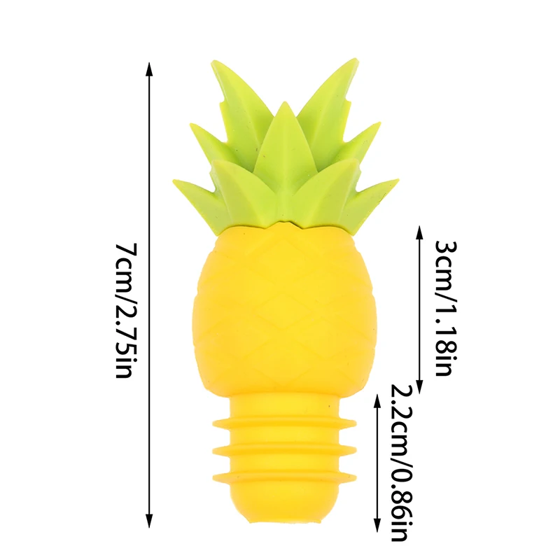WAYTOSUC 2 Different Style Pineapple Wine Bottle Stoppers,Pineapple Themed Plug Kitchen Bar Decor for Wine themed Favor Gifts 3D Pineapple, 2 