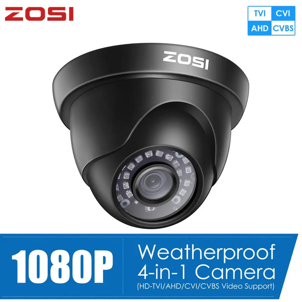 ZOSI 1080P 2MP TVI CVI AHD CVBS 4 в 1 камера видеонаблюдения купол Камера HD всепогодный Главная