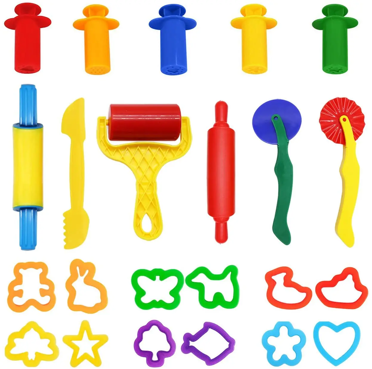 

23PCS DIY Slime Plasticine Mold Modeling Clay Kit Slime Plastic Play Dough Tools Set Cutters Moulds Toy for children Kid Gift