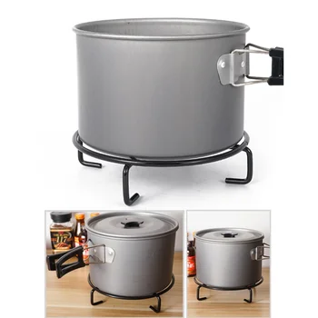 

1pc Iron Pot Rack Pot Rack Non-slip Pot Rack Cooking Rack Barbecue Pot Shelf For Outdoor Camping BBQ