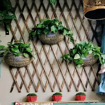 

NEW Extendable Instant Fence Outdoor Wooden Fence Garden Balcony Vine Frame Wedding Props Home Decorations