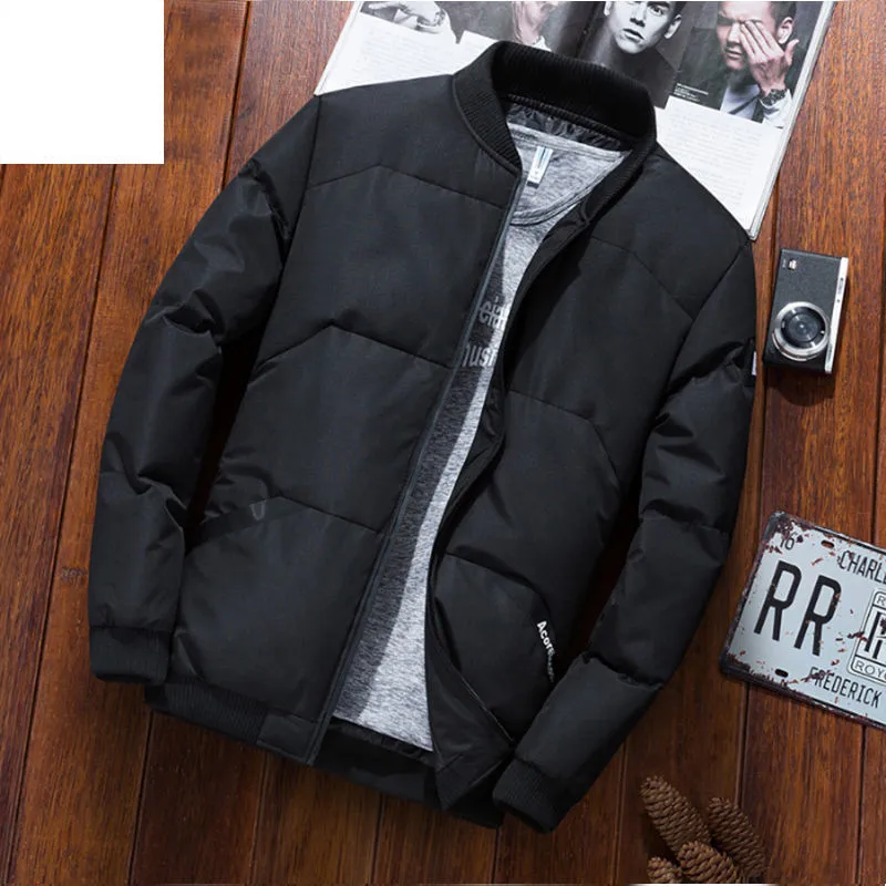 Fashion Men's Down Jackets White Duck Hig Quality Warm Business Winter Clothing Casual Coat Male Parka Overcoat Gray Black Navy