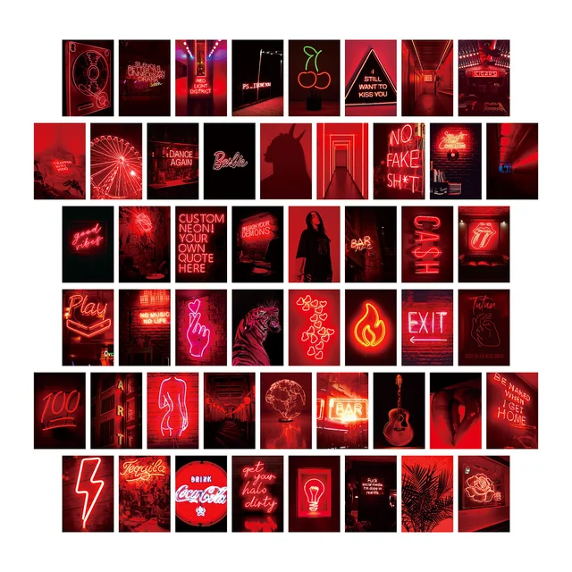 50 Sheets ​Ins Nordic Color Aesthetics Decorative Card Photo Props Diy Background Poster Wall Sticker Double Sided Postcard 05