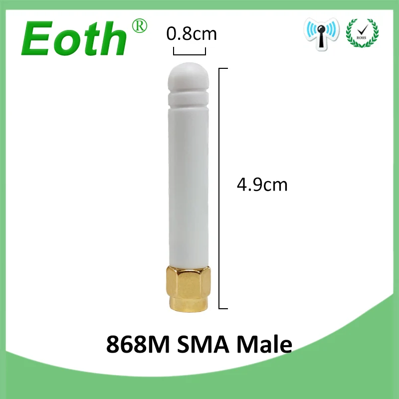 Оптом 20 шт 868 МГц 915 МГц Антенна 2~ 3dbi SMA разъем GSM антенна 868 МГц 915 МГц антенна белая маленькая антенна Lorawan