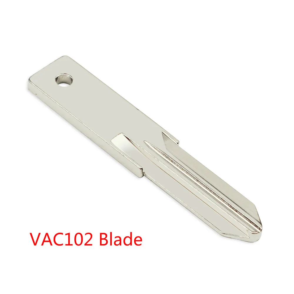 KEYYOU для peugeot 106 107 206 207 306 307 406 407 ключа оболочки 2 кнопки NE73/VA2/HU83 лезвие на замену пульт дистанционного управления автомобильный чехол - Цвет: VAC102 Blade