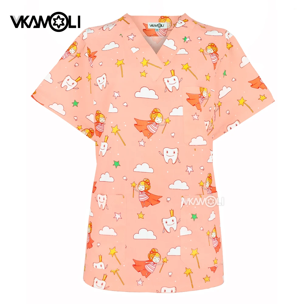 Hospital Staff Scrub New Design Nursing Uniform Unisex Dental Clinic Supplies Nurse Doctors Work Uniforms Scrubs Tops
