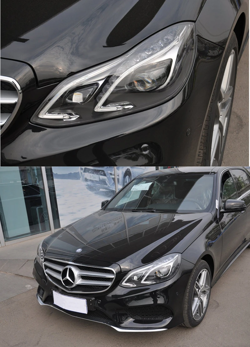 Автомобильный Стайлинг для Benz Class E W212 E200 E260 E300 фары- светодиодные фары drl H7 hid Биксеноновые линзы ближнего света