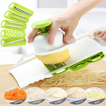 

Hot multi-function chopping artifact artifact 5 piece set fast chopper cutting vegetable grater kitchen tool set
