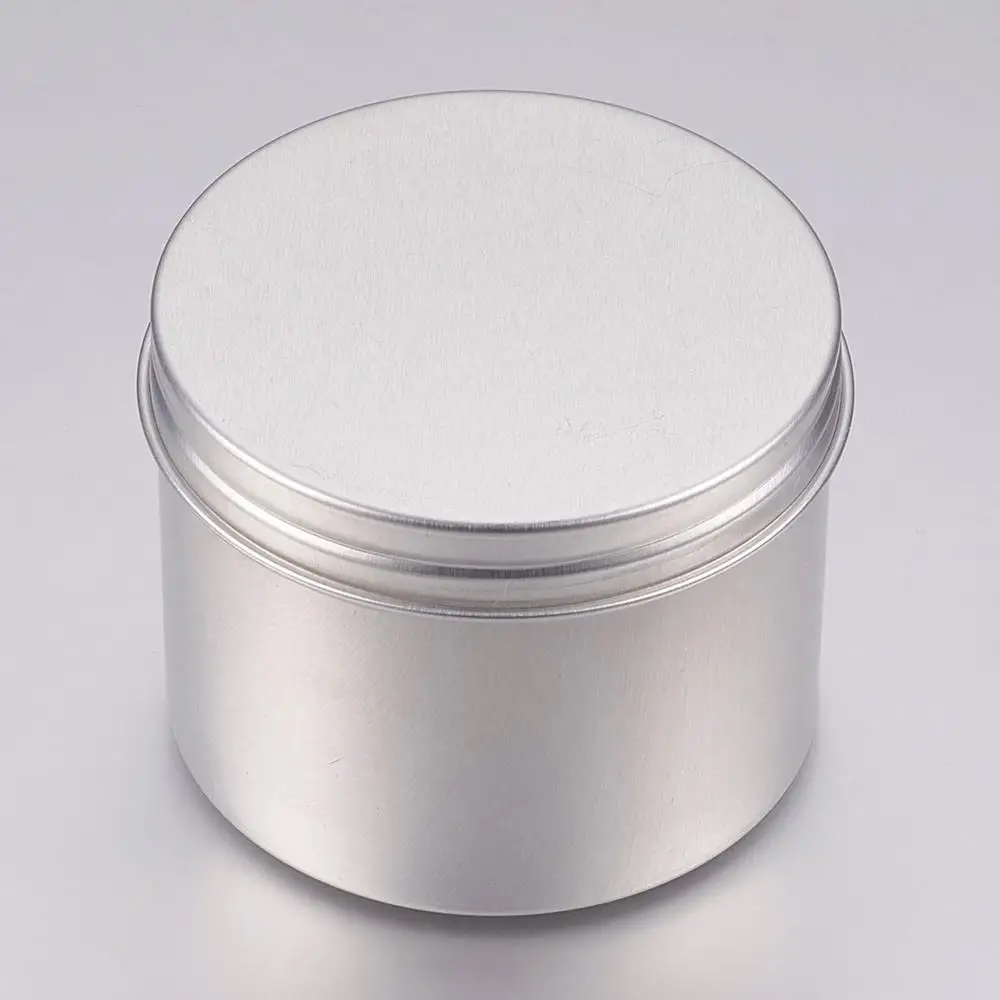 

5pcs 30~100ml Round Aluminium Tin Cans Aluminium Jar Storage Containers for Cosmetic Candles Candies with Screw Top Lid Platinum