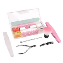 15 шт Набор для маникюра, профессиональная щетка для удаления кутикулы, щетка для удаления пыли, разделитель для пальцев, пилочка для ногтей, лак для ногтей, блок полировки ногтей
