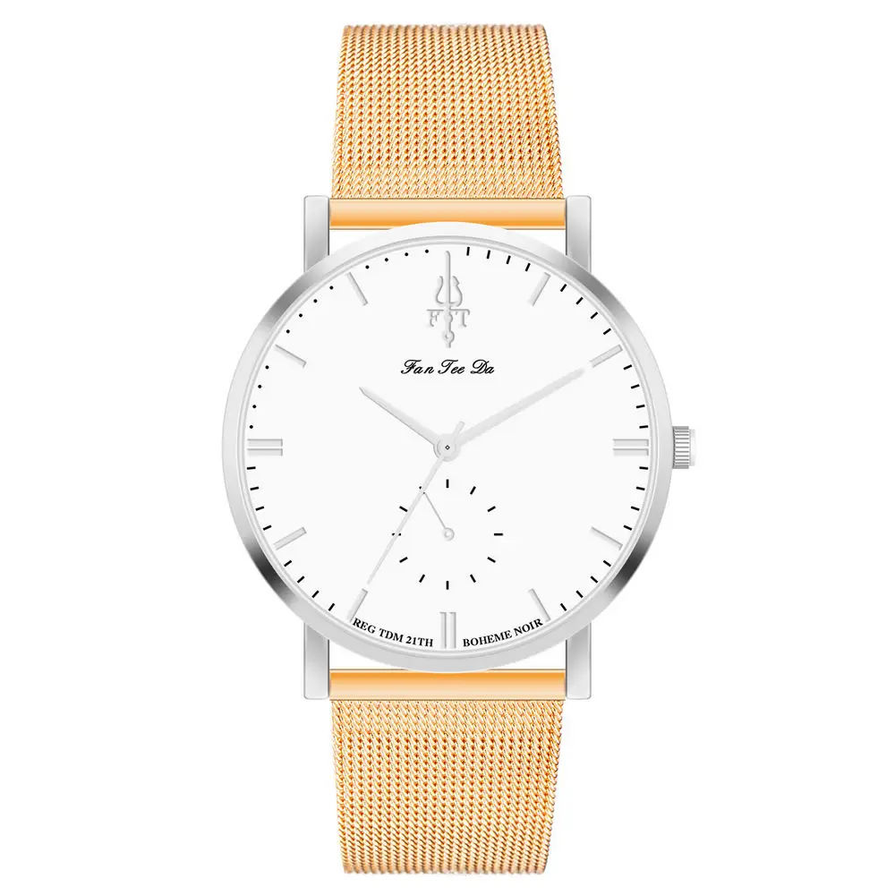 Роскошный бренд новые мужские часы ультра тонкие часы из нержавеющей стали Мужские кварцевые спортивные часы мужские повседневные наручные часы relogio masculino - Цвет: White Silver Gold