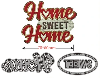 

Sweet home word Metal Cutting Dies for Diy Scrapbooking Die Cut New Cuts for Paper Card Making Craft