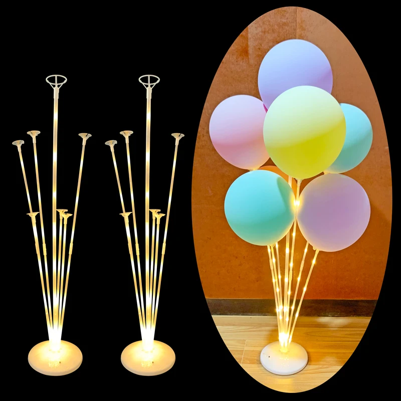 7 Tubes Balloons Stand Balloon Holder Column Confetti Baby Shower Kids Birthday Party Wedding Decoration Supplies | Дом и сад