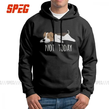 

Funny Not Today Jack Russell Terrier Dog Men Sweatshirt Vintage Style Purified Cotton Hoodies Printed Hoodie Shirt