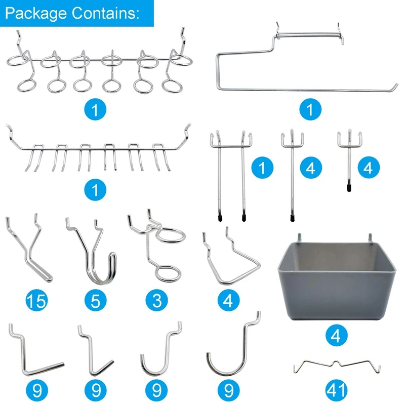 for Garage Tiamu 120Pcs16 Different Types of Pegboard Hooks Include Plastic Bins Organizer Pegboard Bins for Garage Tiamu 120Pcs16 Different Types of Pegboard Hooks Include Plastic Bins Organizer Pegboard Bins