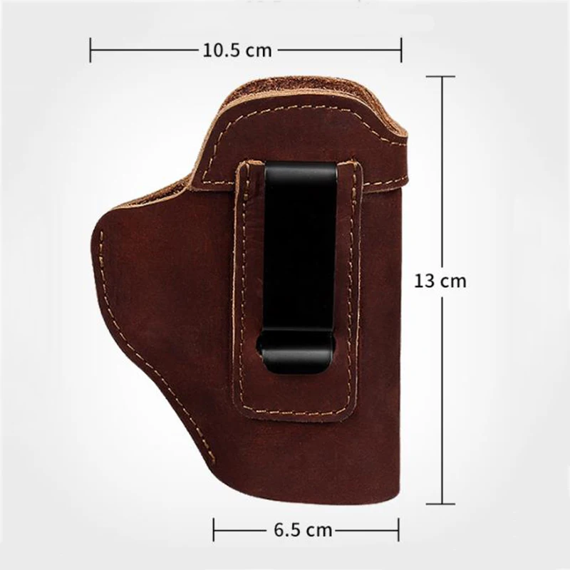 Outdoor Tactical gun holster Concealed Cowhide Leather Gun Holster For Glock 17 19 26 43 S&W M&P Shield(9mm,.40 and.45