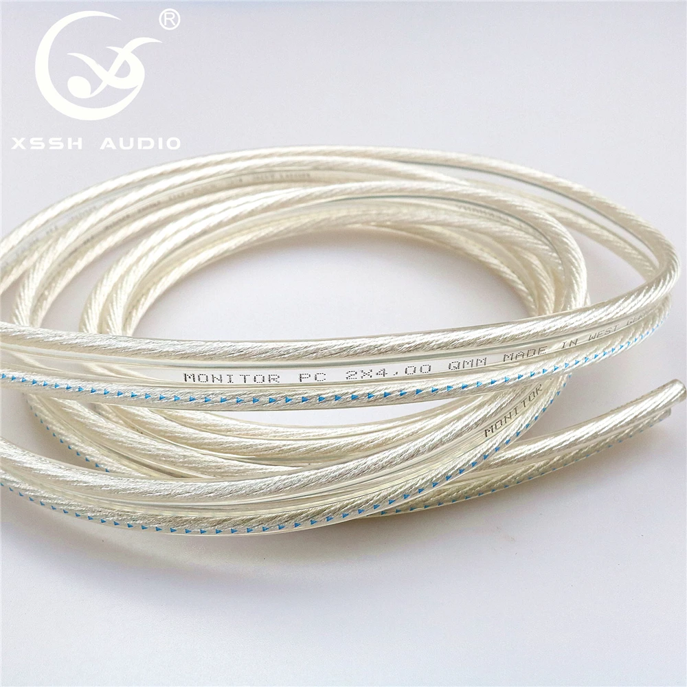 XSSH audio White MONITOR of с покрытием из чистой меди silver 2*4 мм Съемный плоский кабель для