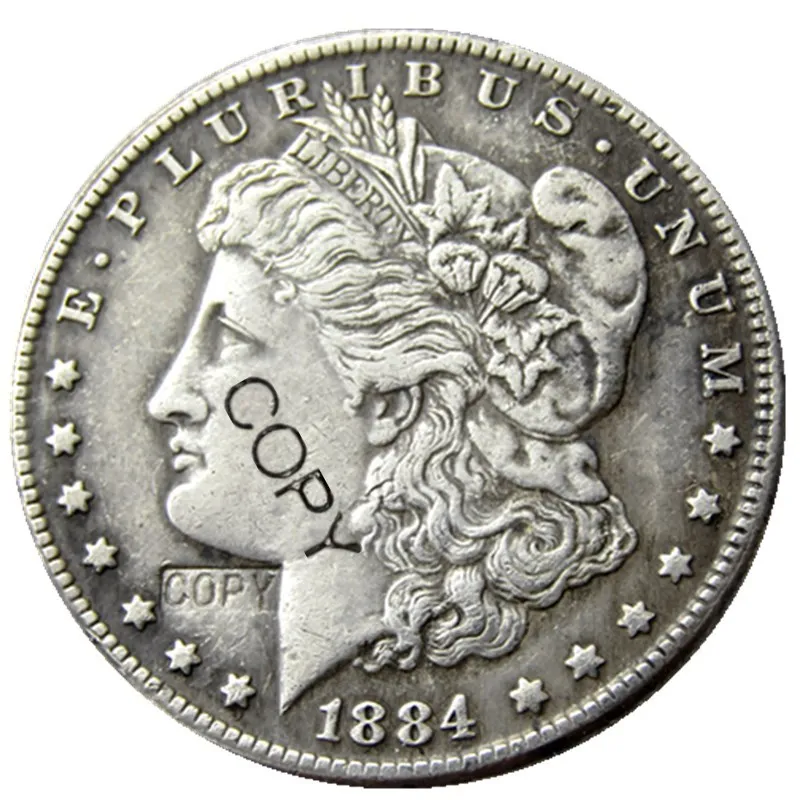 1884-S морганский доллар Посеребренная Имитация монеты