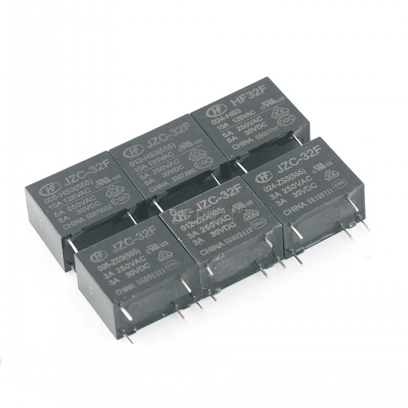 5 шт./лот Мощность реле JZC-32F-005-HS3 JZC-32F-009-HS3 JZC-32F-012-HS3 JZC-32F-024-HS3 HF32F 5A 250VAC 4PIN |