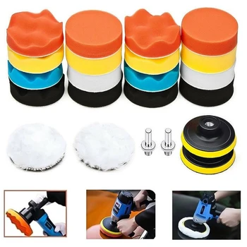 

22Pcs 3inch Sponge Woolen Polishing Pad Kit For Car Polisher Tool Accessories Waxing Sealing Cleaning Pad For Polishing Machines