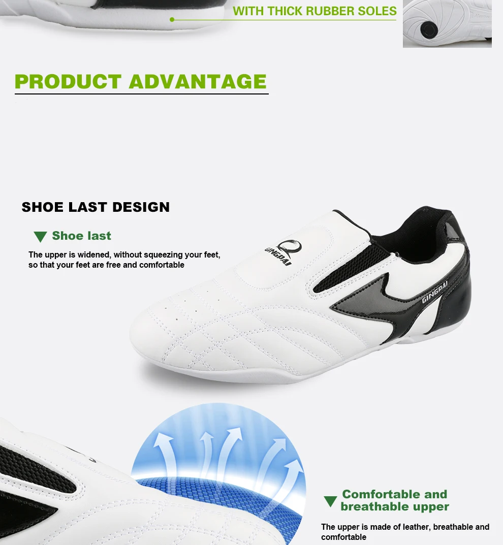 Description Picture 6 of itemBreathable Taekwondo Shoes Karate Kung Fu Wrestling Martial Arts Shoes Women Men Adult Children Soft Sole Sneaker Coach Shoes