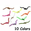 ICERIO 10PCS San Juan Worm Brass Bead Head Squirmy Wormy Fly Trout Fly Fishing Lures Nymphs #10 ► Photo 2/3