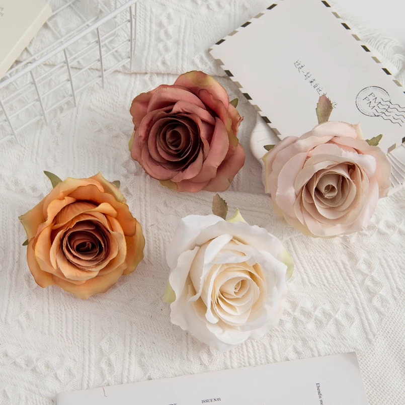 10PCS Künstliche Blumen Großhandel Seide Gefälschte Rosen Valentinstag Dekoration Hause Zimmer Hochzeit Kranz Braut Zubehör Geschenk Box – Detail 4