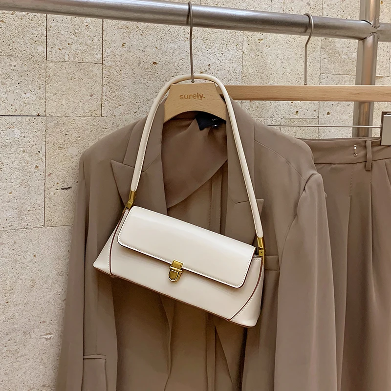 Retro Baguette Bag Women Bag Simple Fashion Ladies' Shoulder Bag Female Handbags Leather Designer Tote Bag