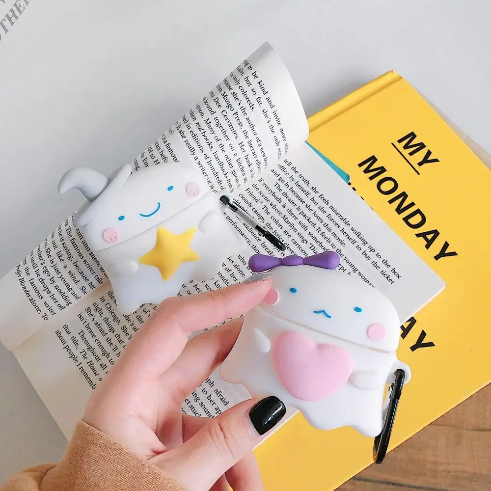

3D Cartoon For Airpods pro Case Stars love ghosts white Silicone Headphone Accessories protective Cover For Airpods 3 Case Hook