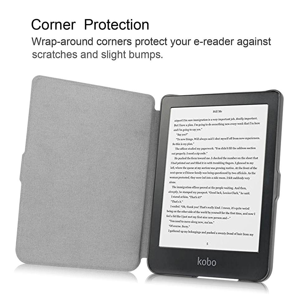 Case para Kobo Couro do Plutônio Capa para Kobo Clara Polegada E-book 2021 Liberação Fino Ereader Protetor Funfunfunda Coque Mtt hd 6 - Imagem 4