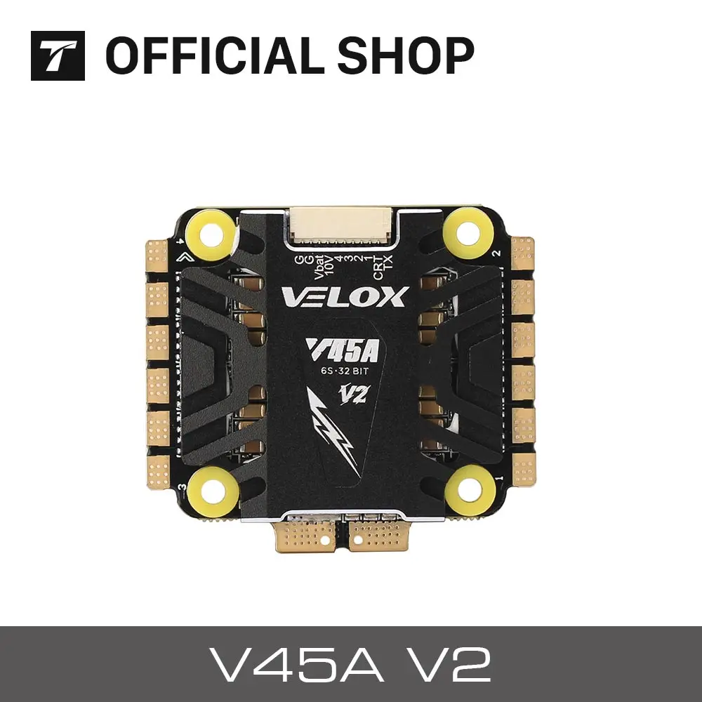 Электронный регулятор скорости T-motor V45A V2 6S 4 в 1 32 бит ESC для гоночного дрона FPV |